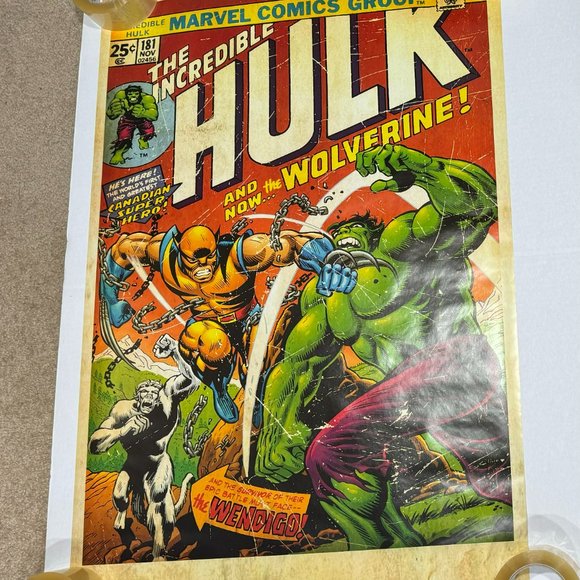 The Incredible Hulk & Wolverine Comic Cover Poster - 24 in x 36 in - Picture 5 of 7